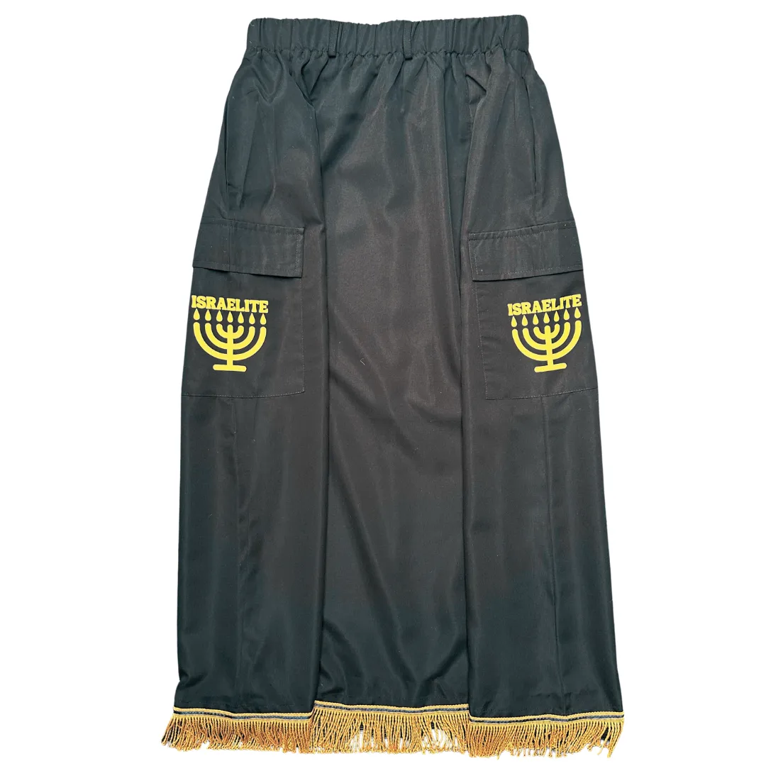 ISRAELITE Oversized Cargo Midi Skirt with Pockets