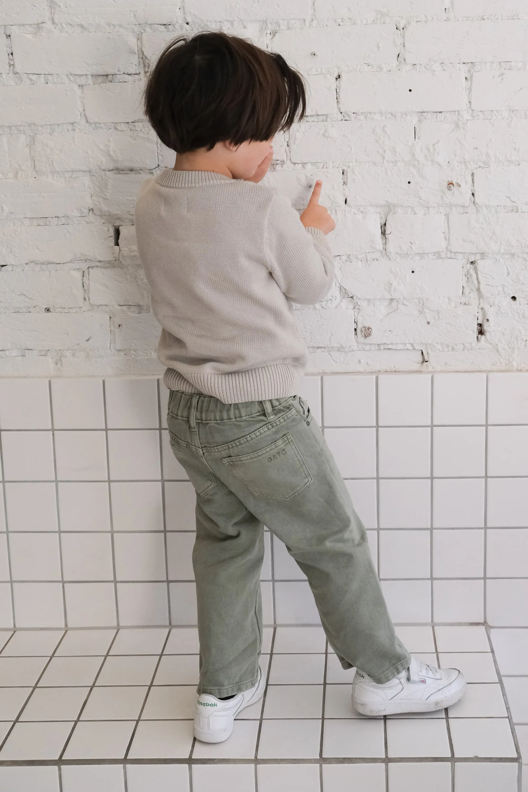 Jnr Noa Relaxed Twill Pants Olive