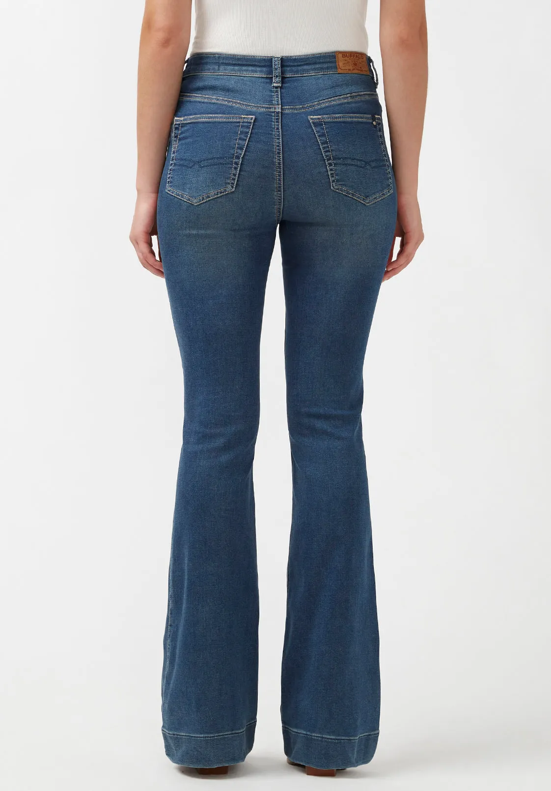 Joplin High Rise Flared Women's Jeans in Blue - BL15942