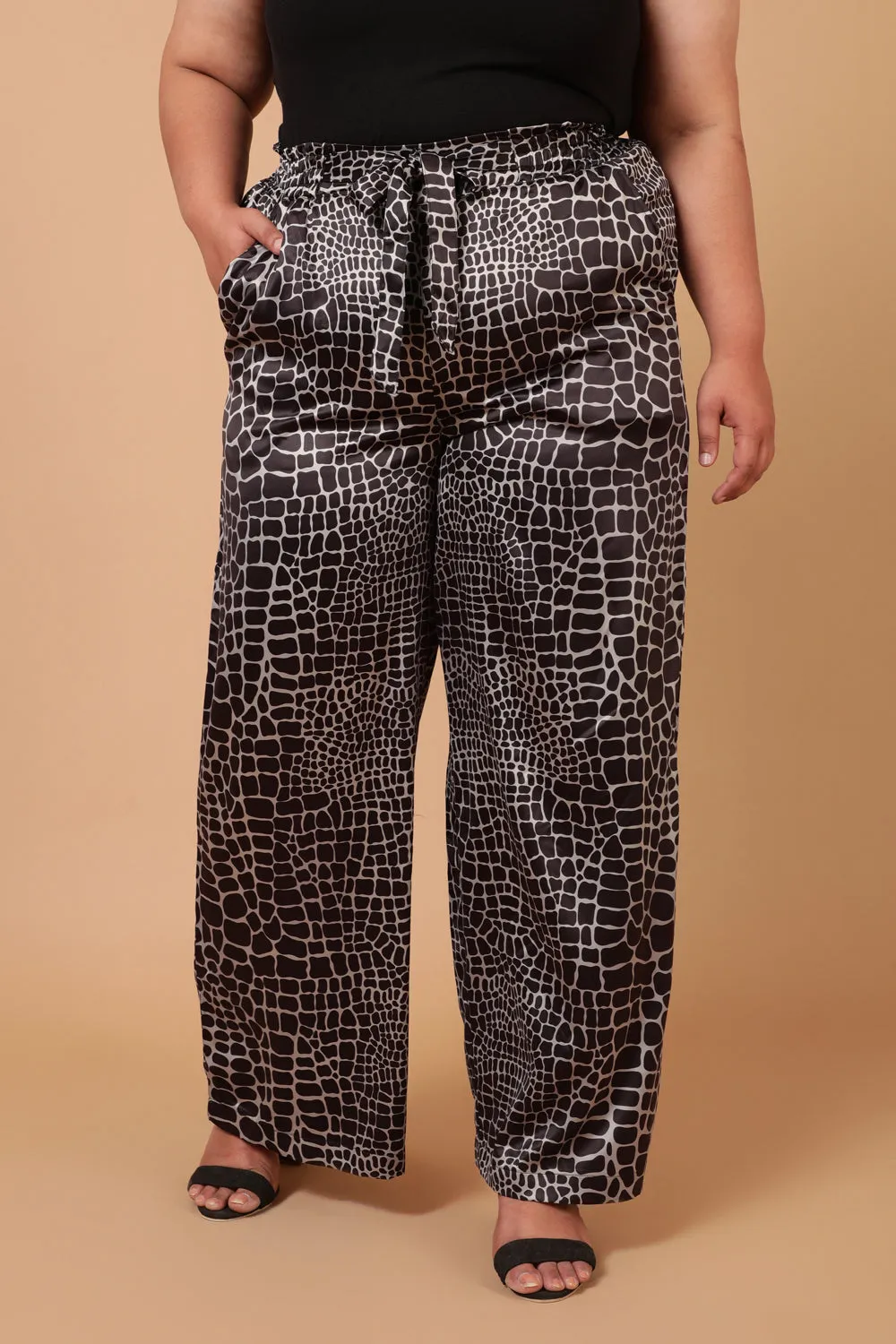 Luxe Snake Print High Waist Pants