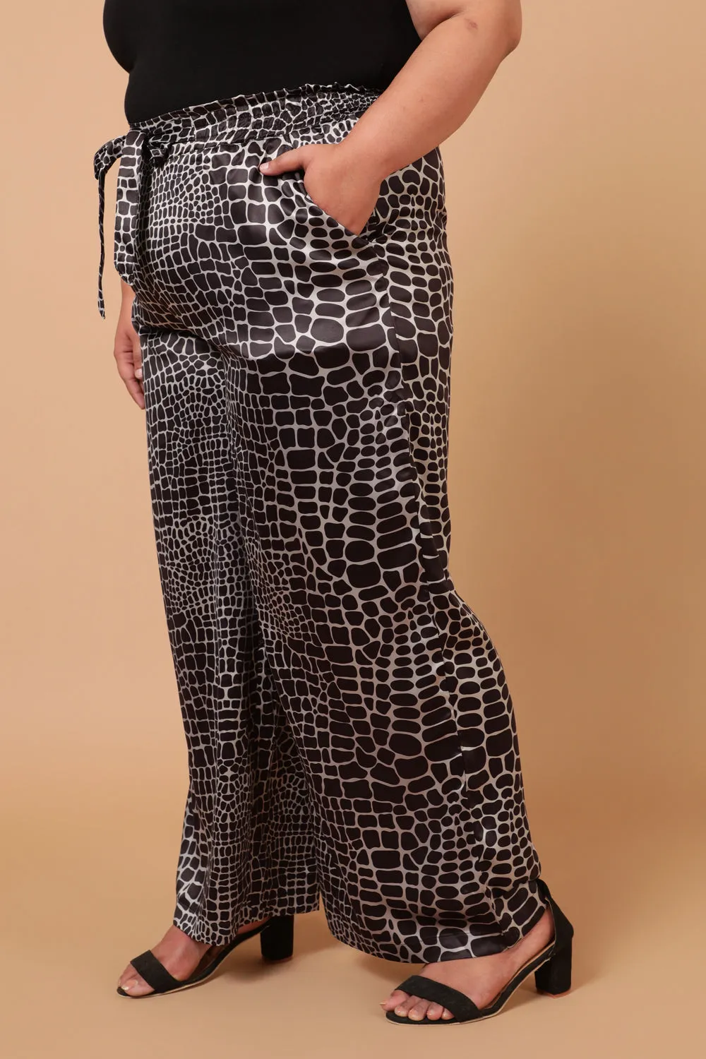 Luxe Snake Print High Waist Pants