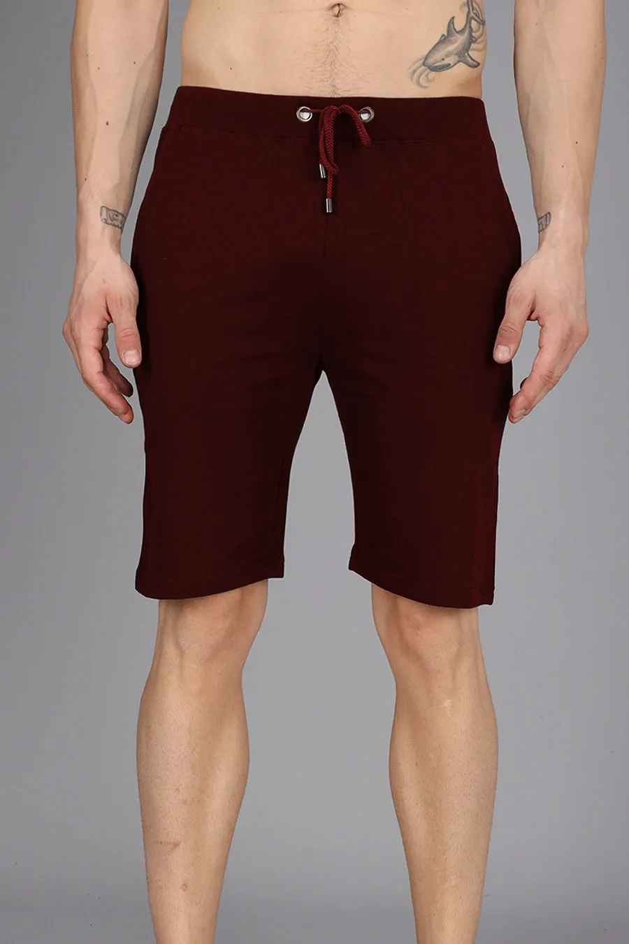 Maroon - Terry Shorts