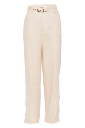 Matchmaker Straw Linen Straight Leg Pant