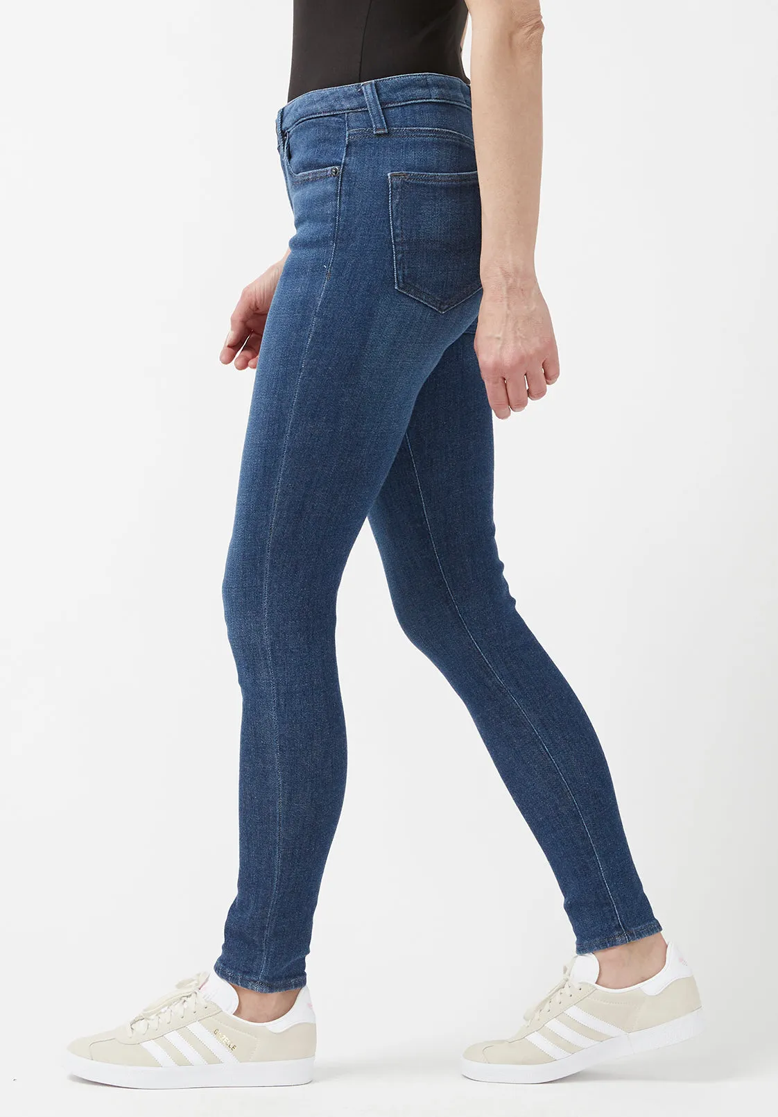 Mid Rise Skinny Alexa Women's Jeans in Medium Blue - BL15848