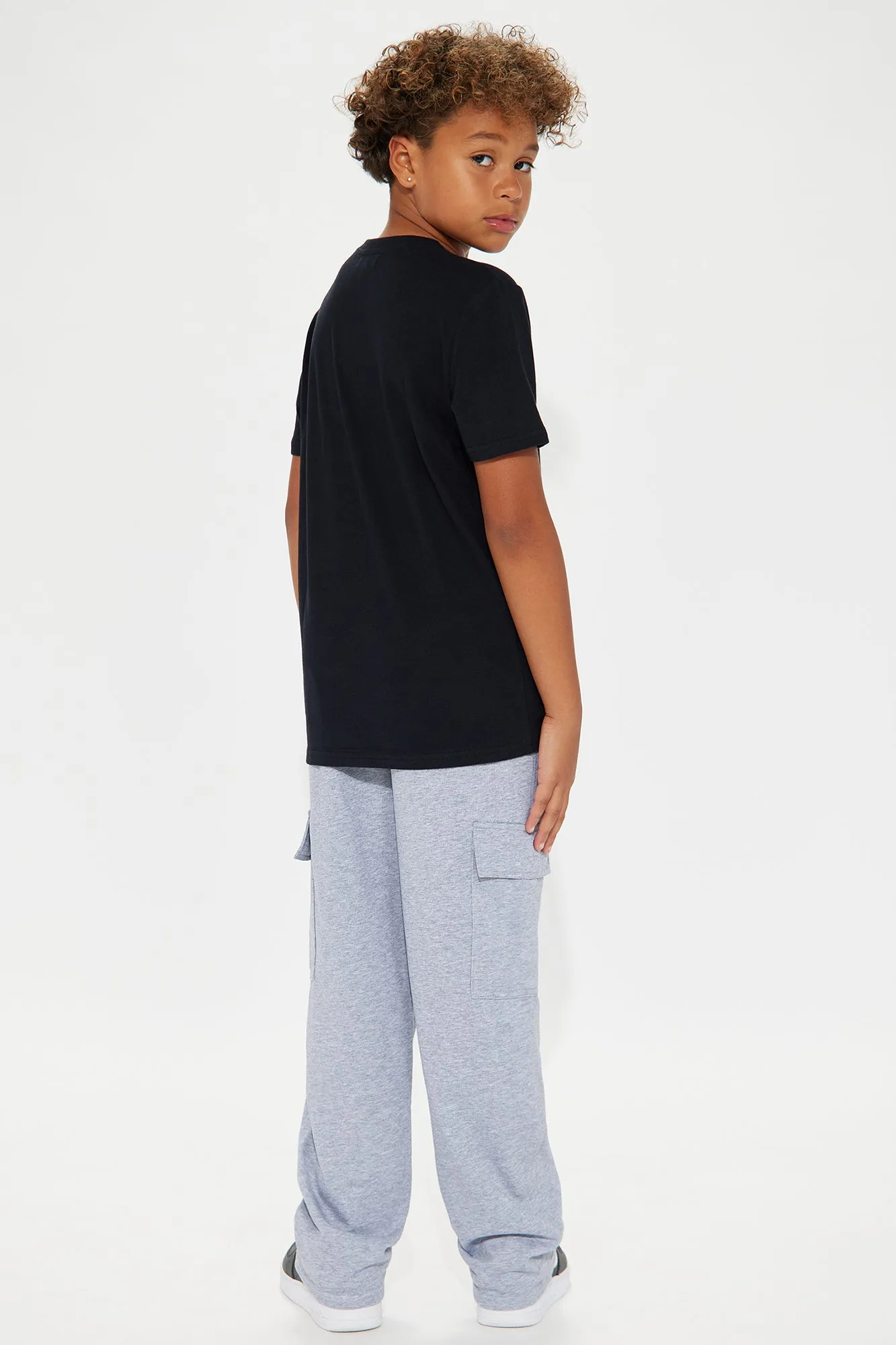 Mini Heart Breaker Cargo pant Set - Black/Grey