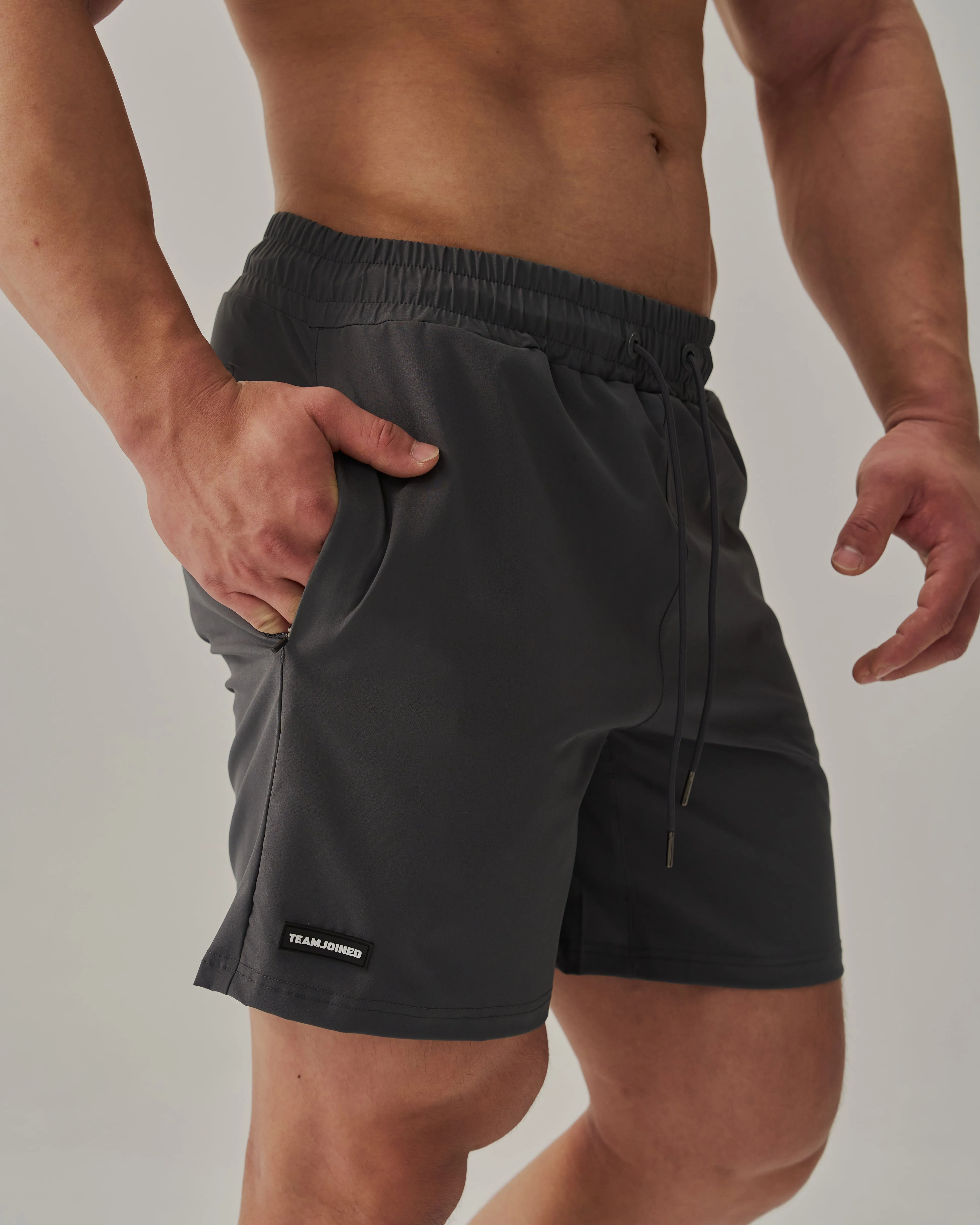 Patched Gym Shorts