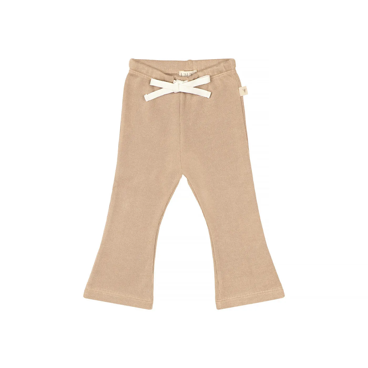 Pima Cotton Flared Pants-Biscotti