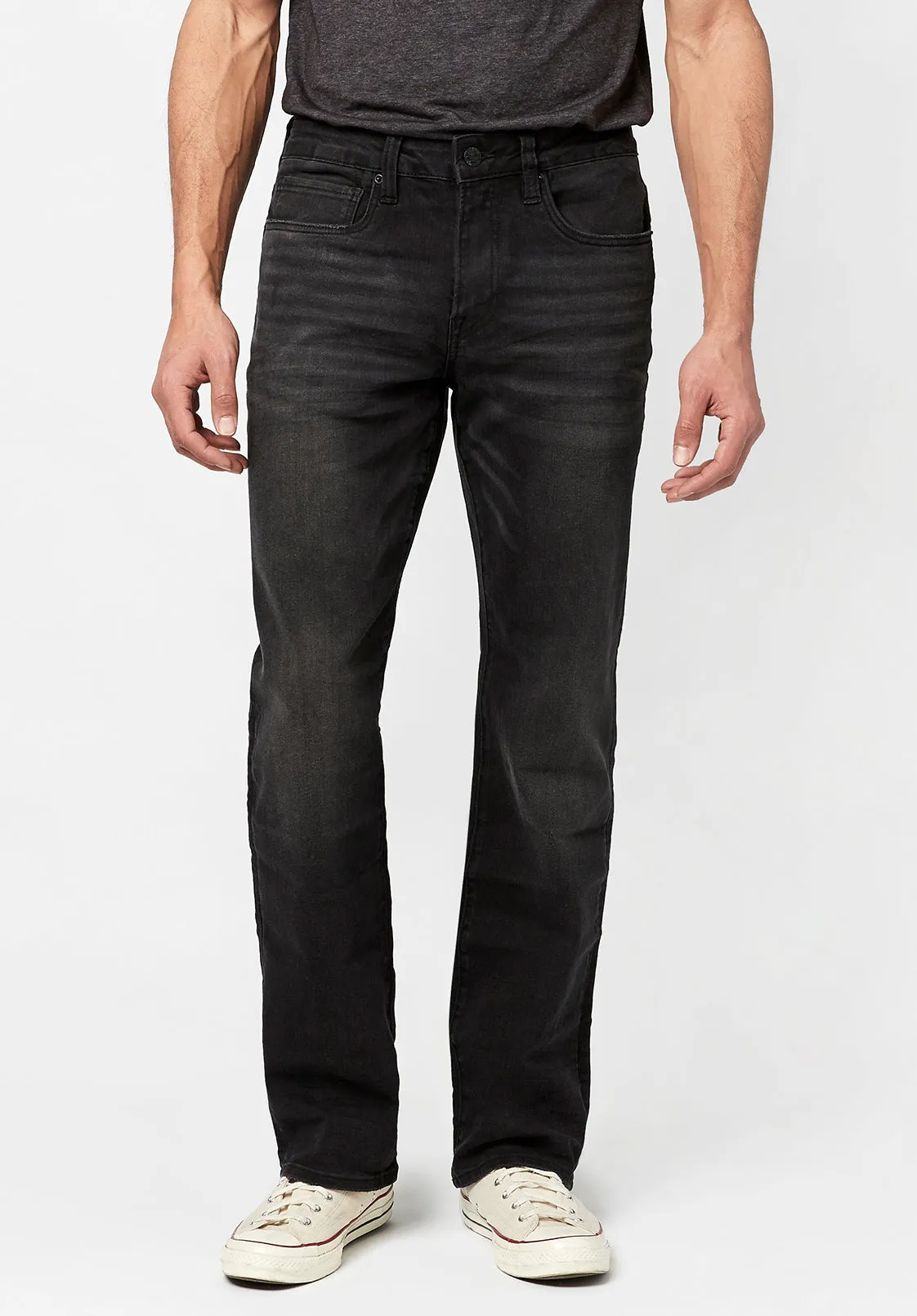 Relaxed Straight Driven Men's Jeans in Black Wash - BM22746