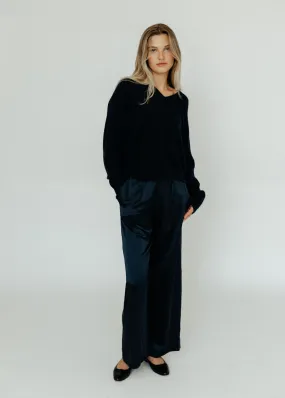 Sablyn Brynn High Rise Pull On Wide Leg Pant in Midnight