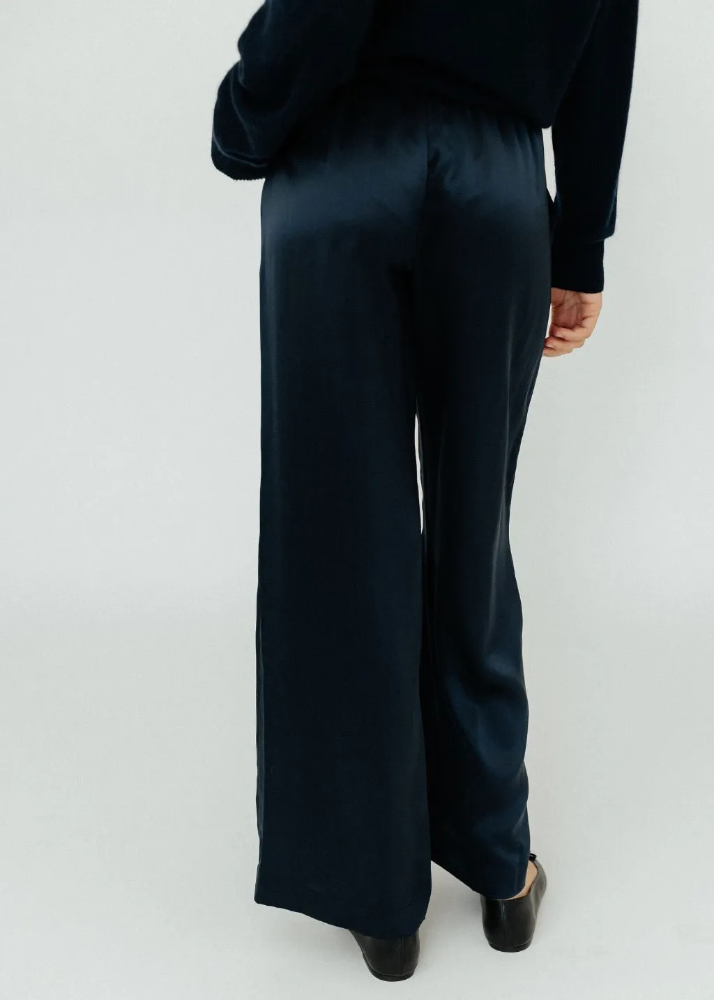 Sablyn Brynn High Rise Pull On Wide Leg Pant in Midnight