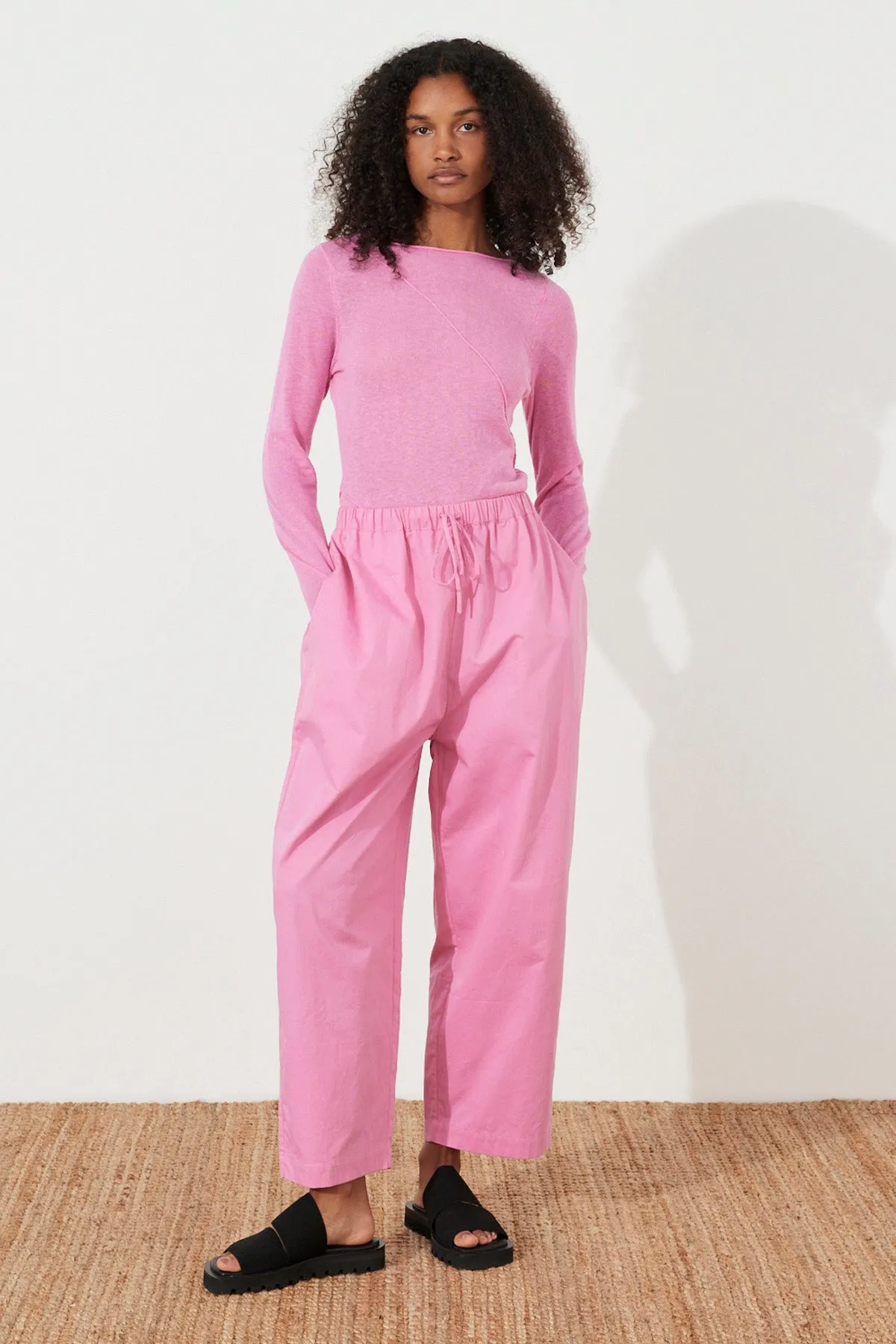 Sea Pink Cotton Pant