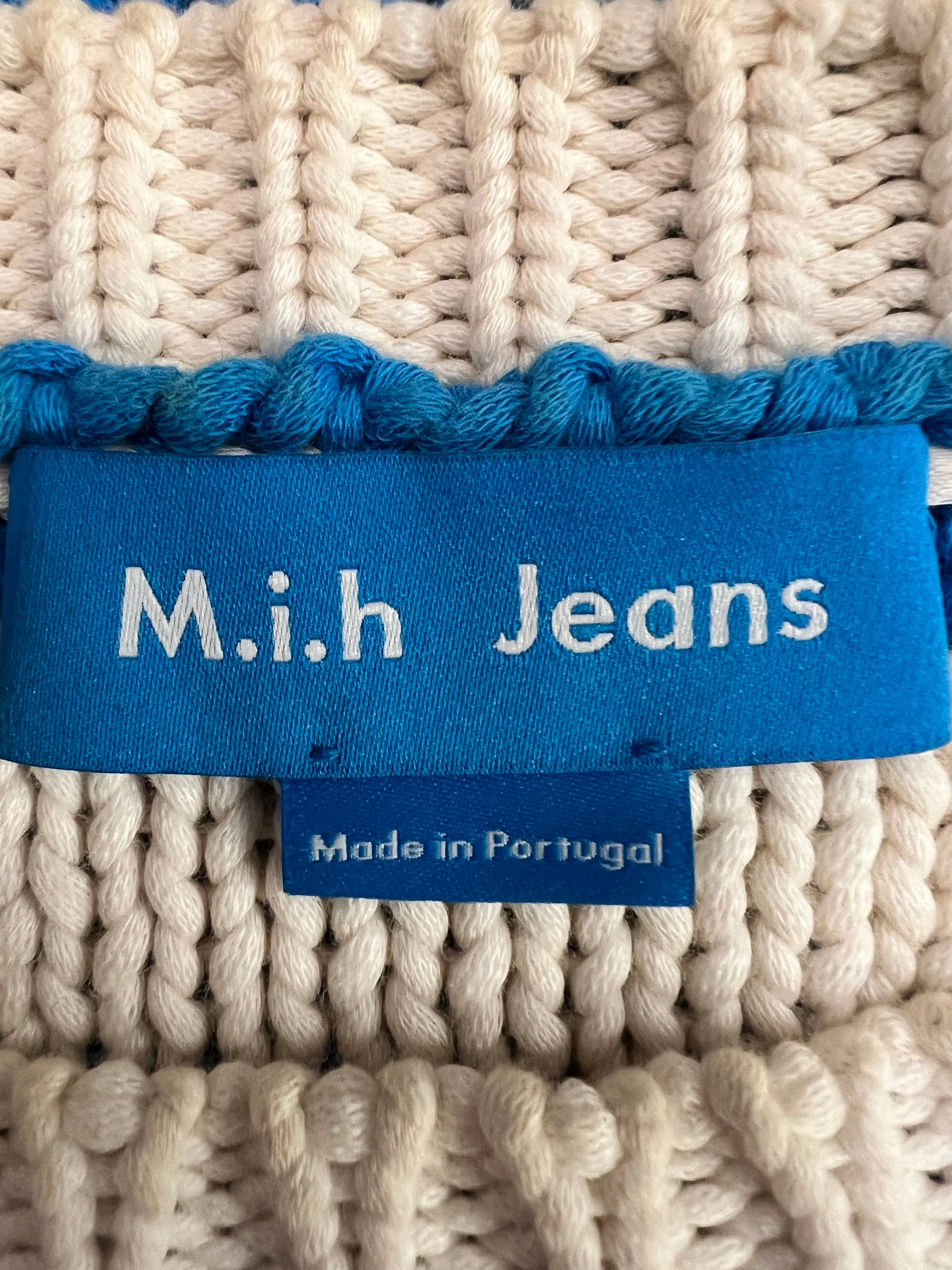 Size L - M.i.h Jeans Blue and White Amorgos Jumper