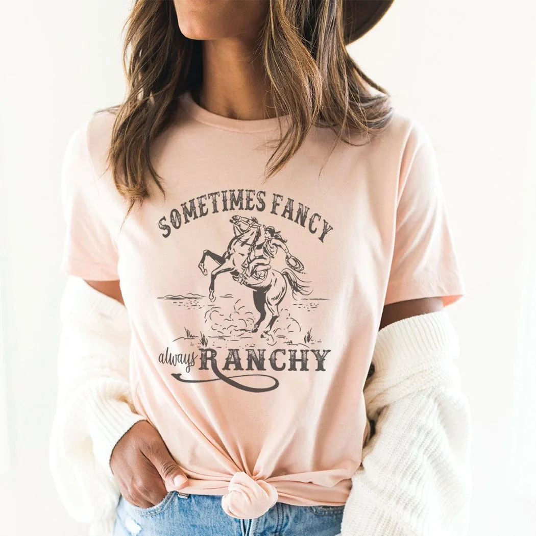 Sometimes Fancy Western Graphic T-Shirt - WE166