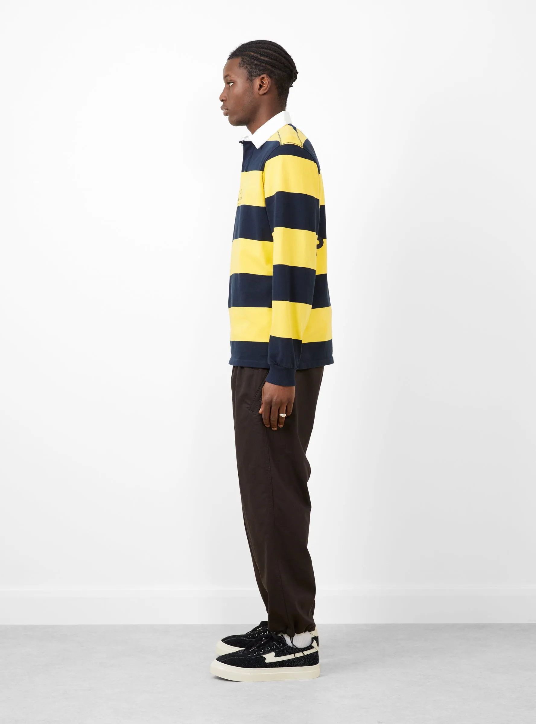 Striped Logo Rugby Polo Sweat Snapdragon