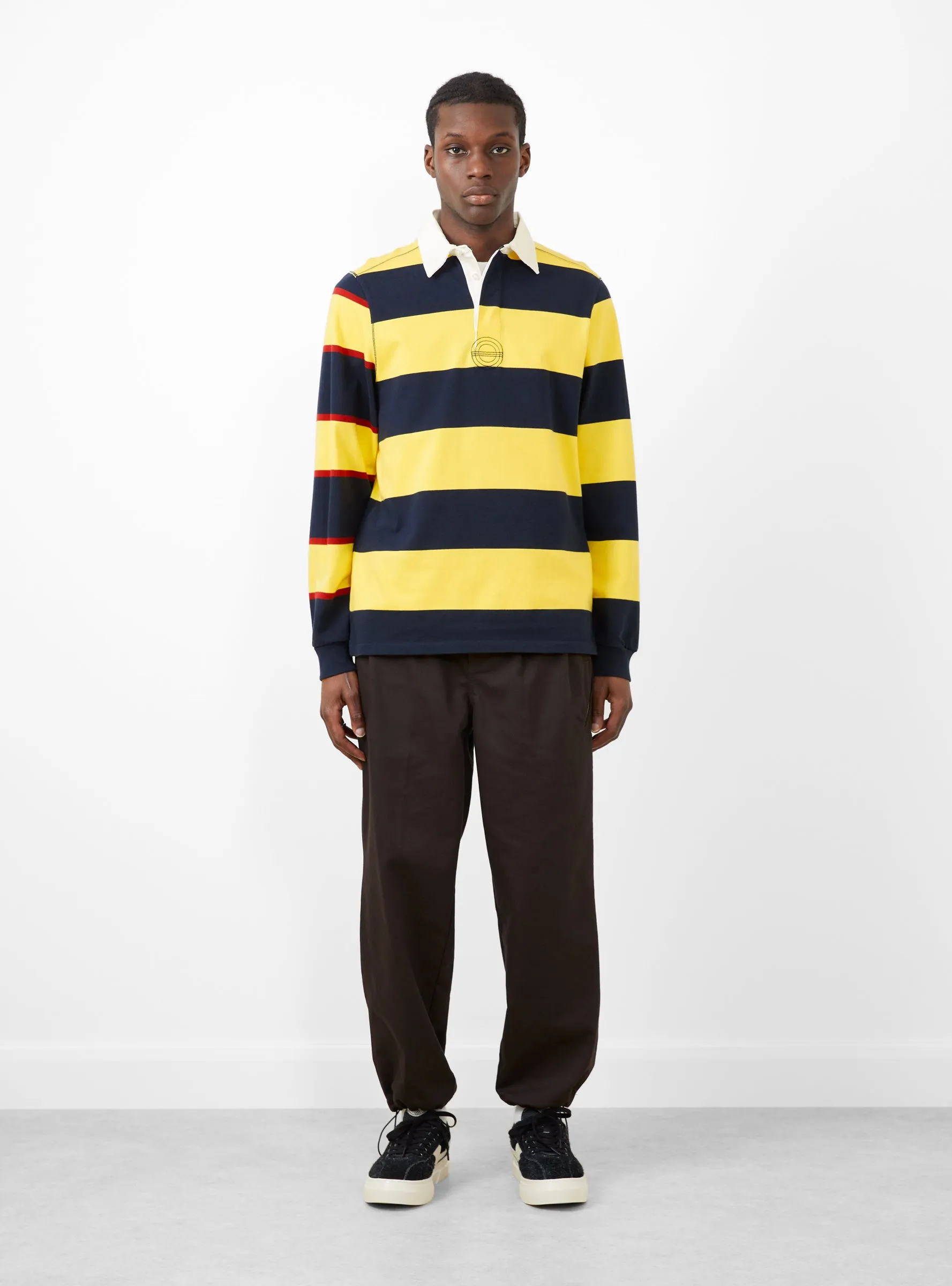 Striped Logo Rugby Polo Sweat Snapdragon