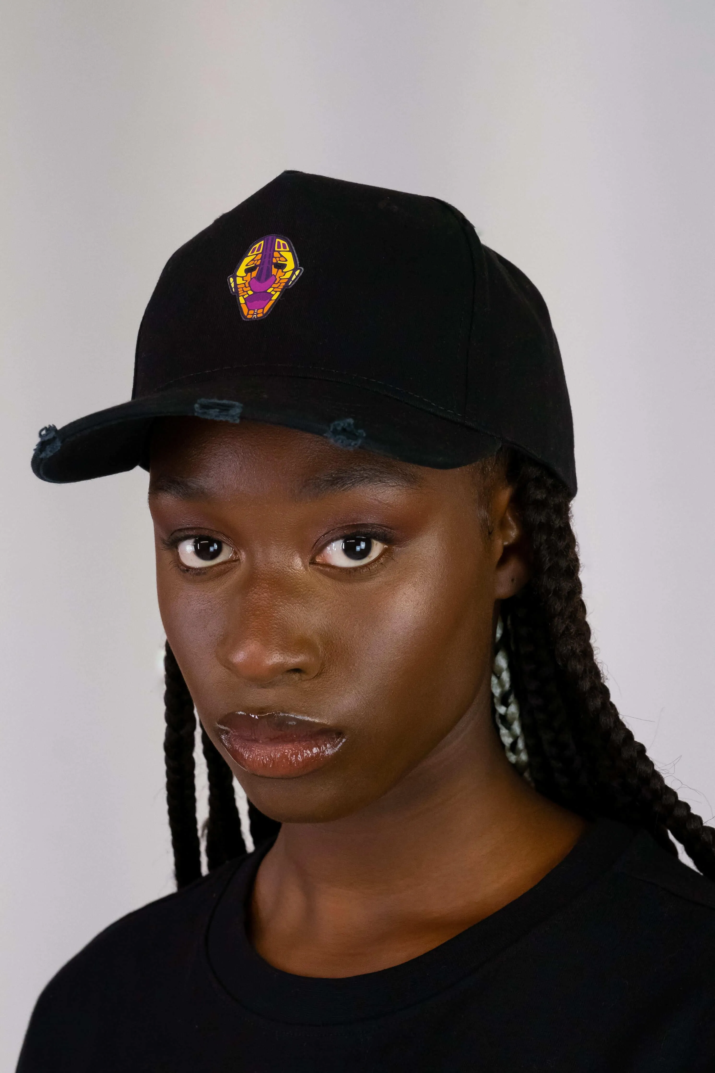 Sue Adinkra Cargo Cap Women in Black