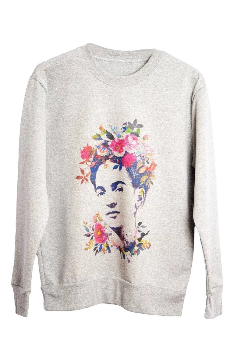 Sweat-shirt frida kahlo fleurs