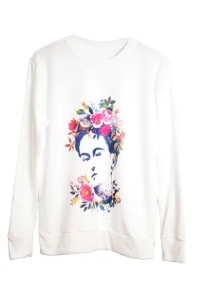 Sweat-shirt frida kahlo fleurs