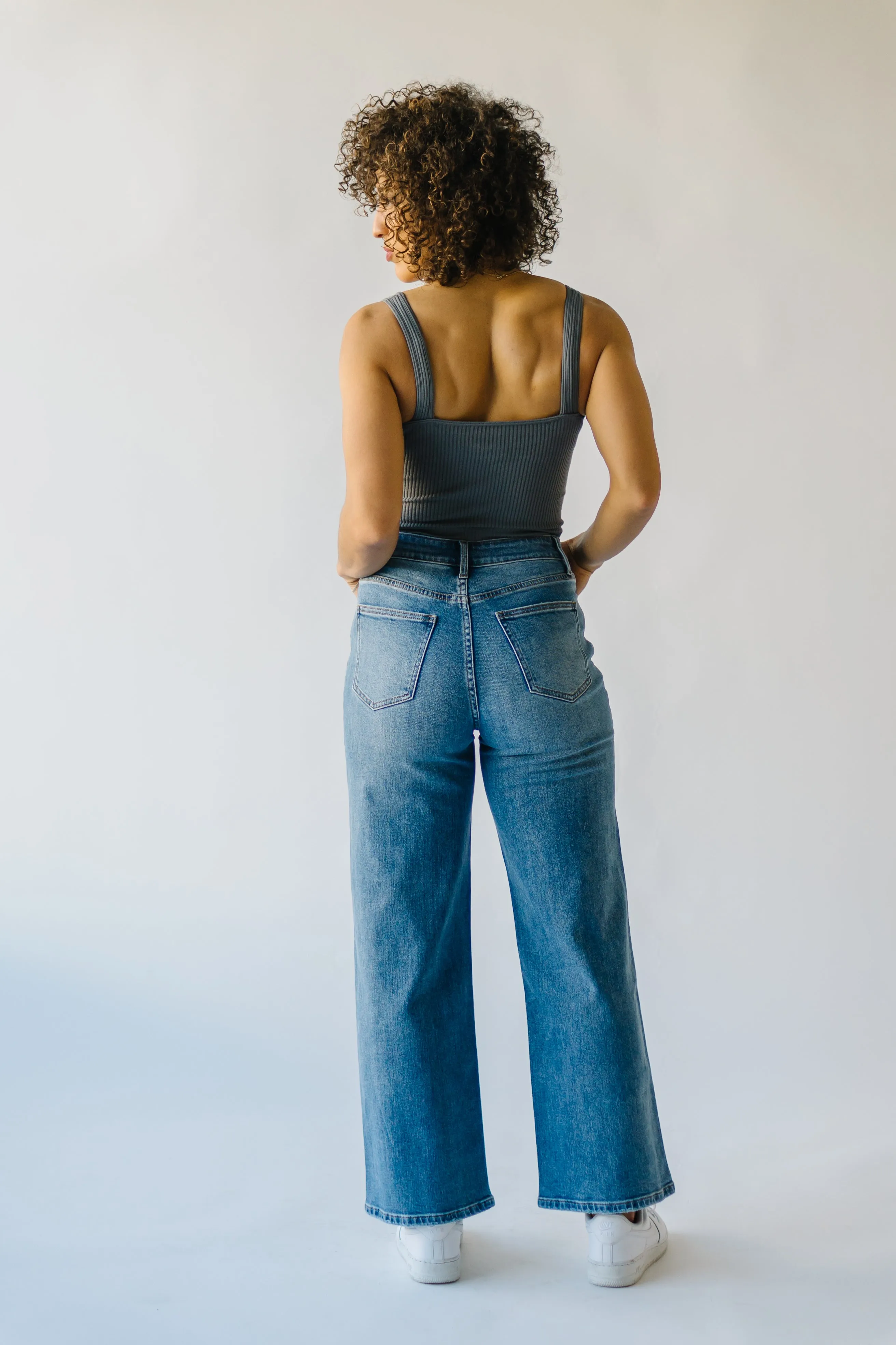 The Cleaned Up Jack Wide Leg Jean in Denim Blue