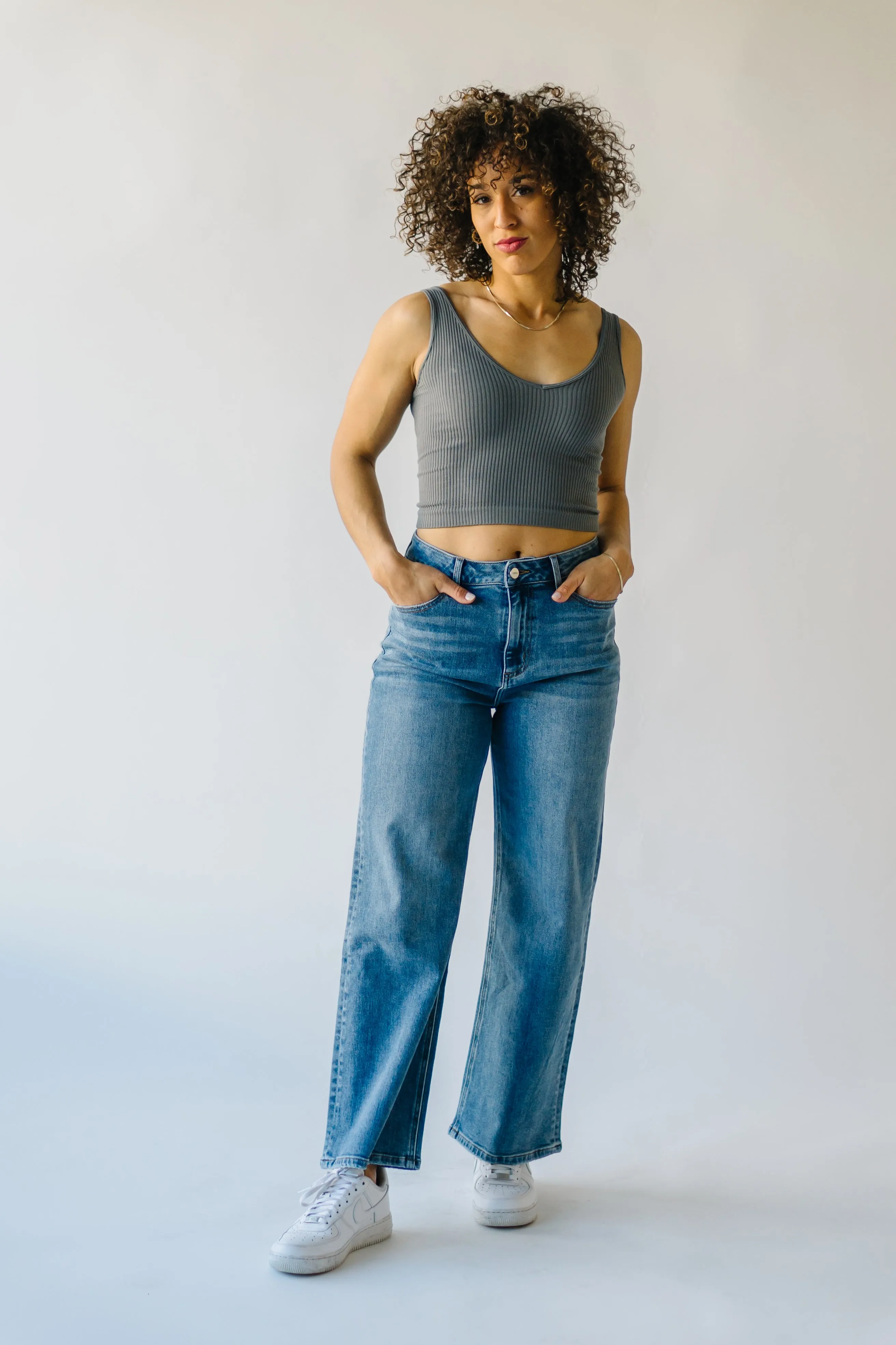 The Cleaned Up Jack Wide Leg Jean in Denim Blue