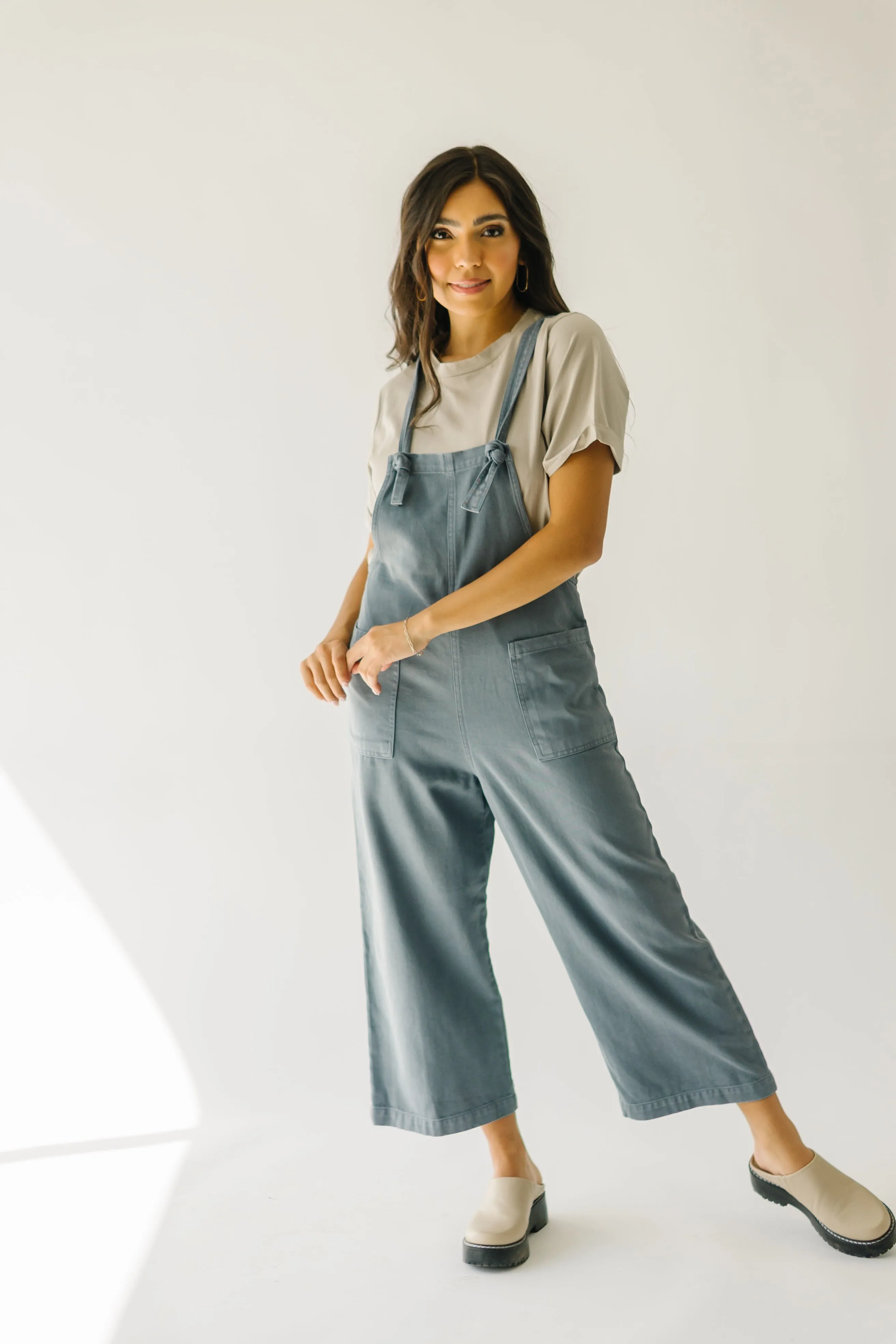 The Lenora Wide Leg Jumpsuit in Blue