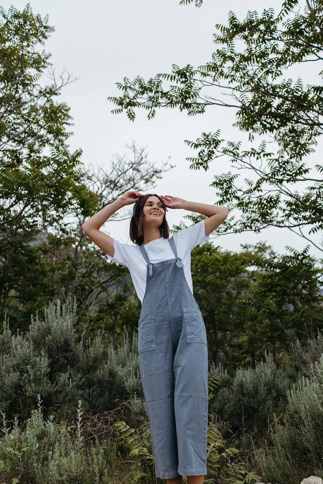 The Lenora Wide Leg Jumpsuit in Blue