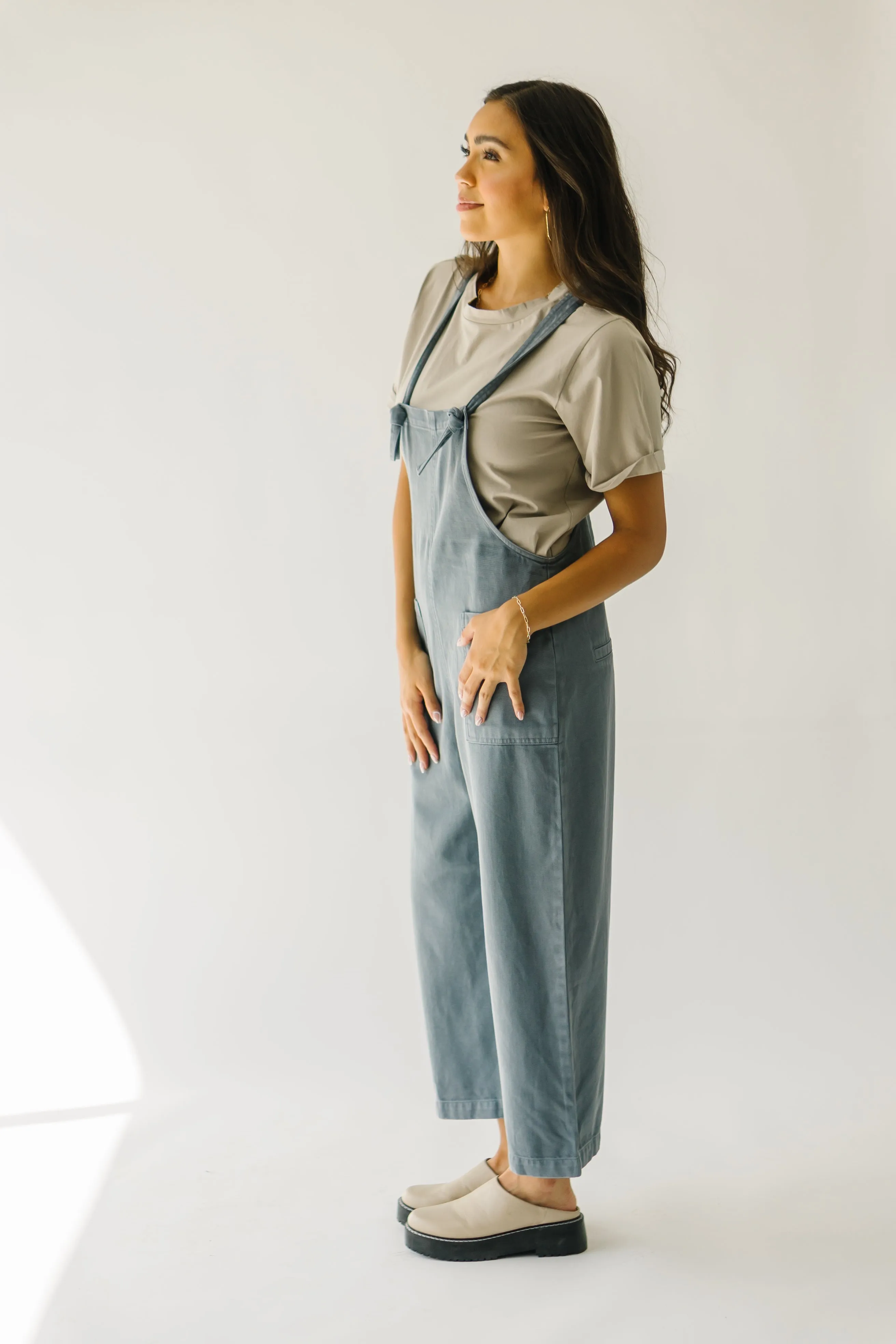 The Lenora Wide Leg Jumpsuit in Blue