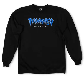 THRASHER SWEAT JAGGED LOGO CREW BLACK