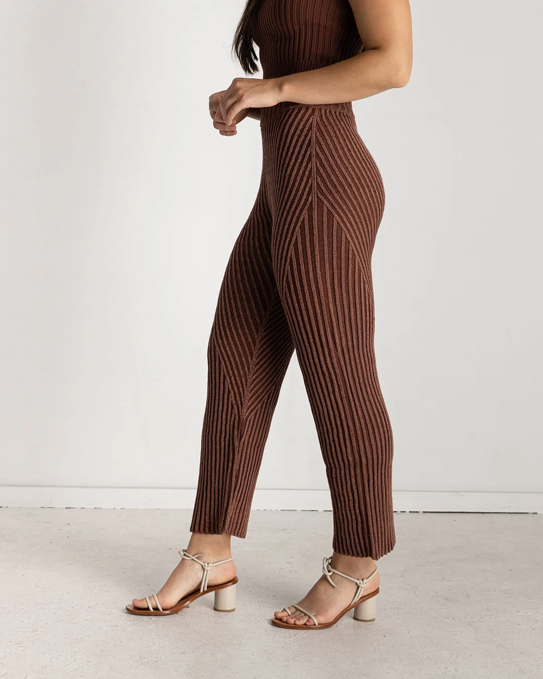 Two Tone Knit Pants | XS-3X