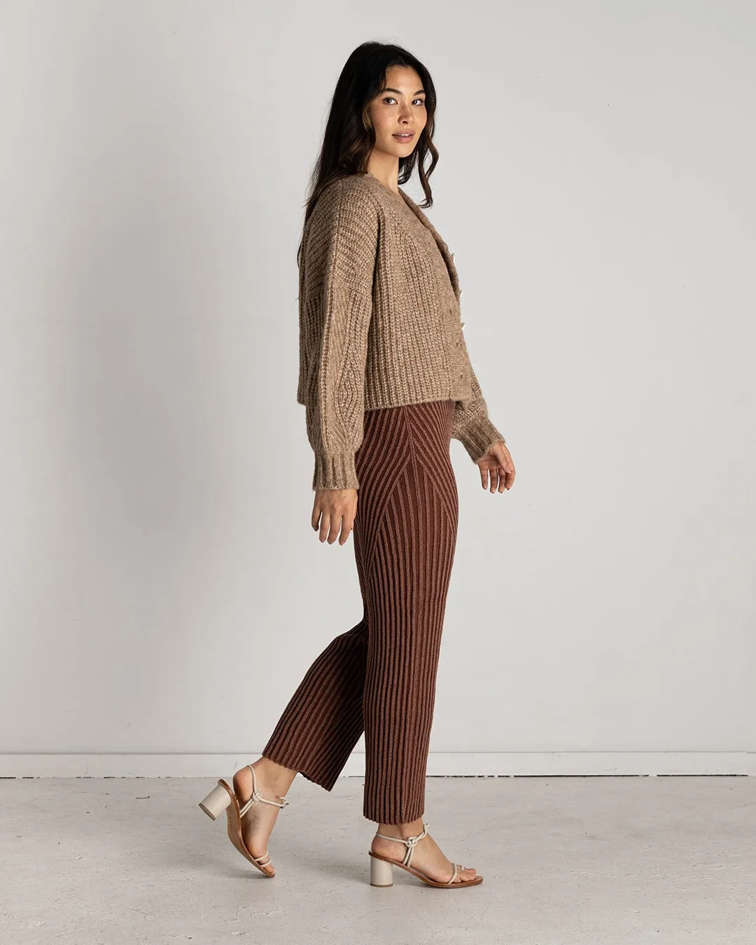 Two Tone Knit Pants | XS-3X