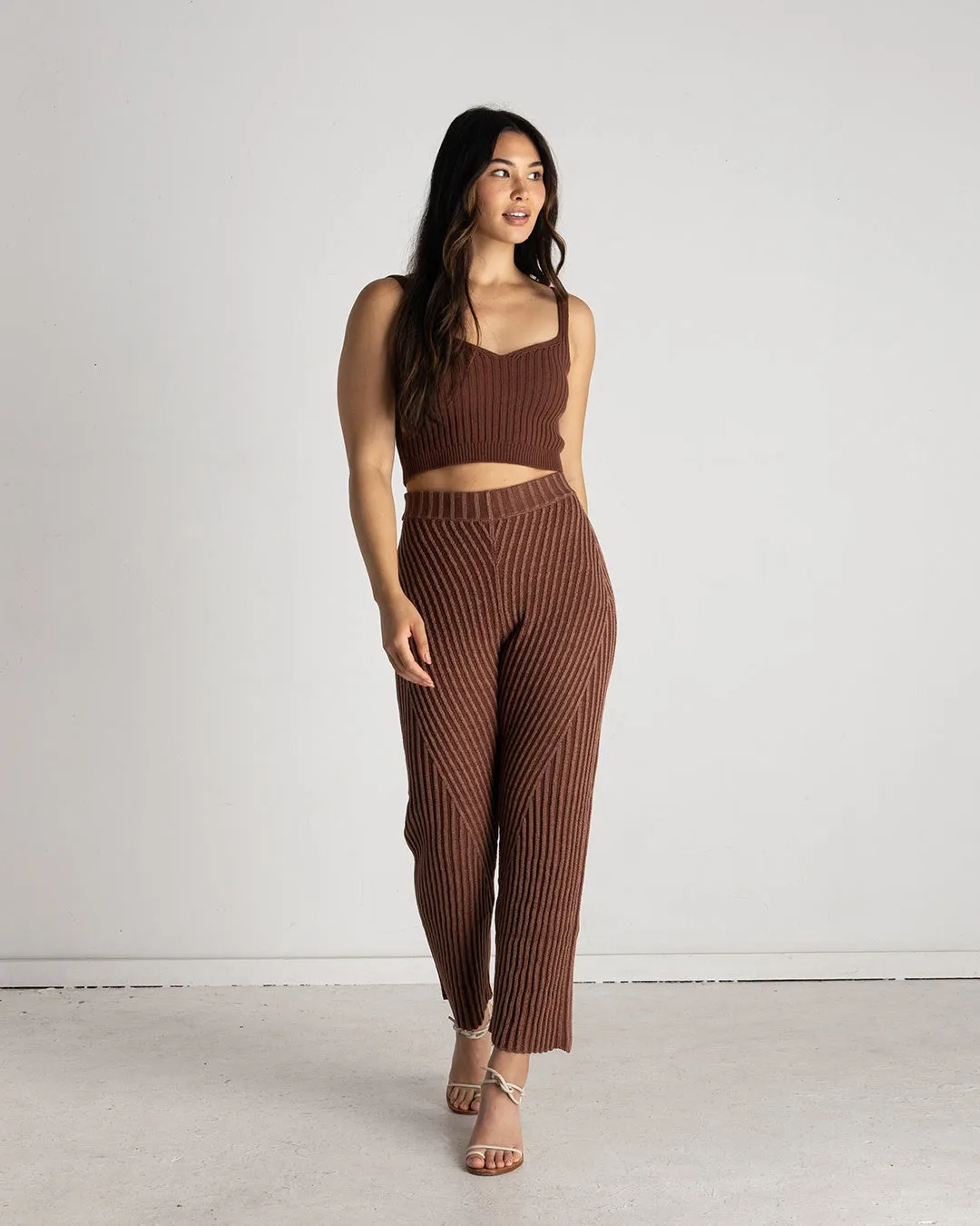 Two Tone Knit Pants | XS-3X