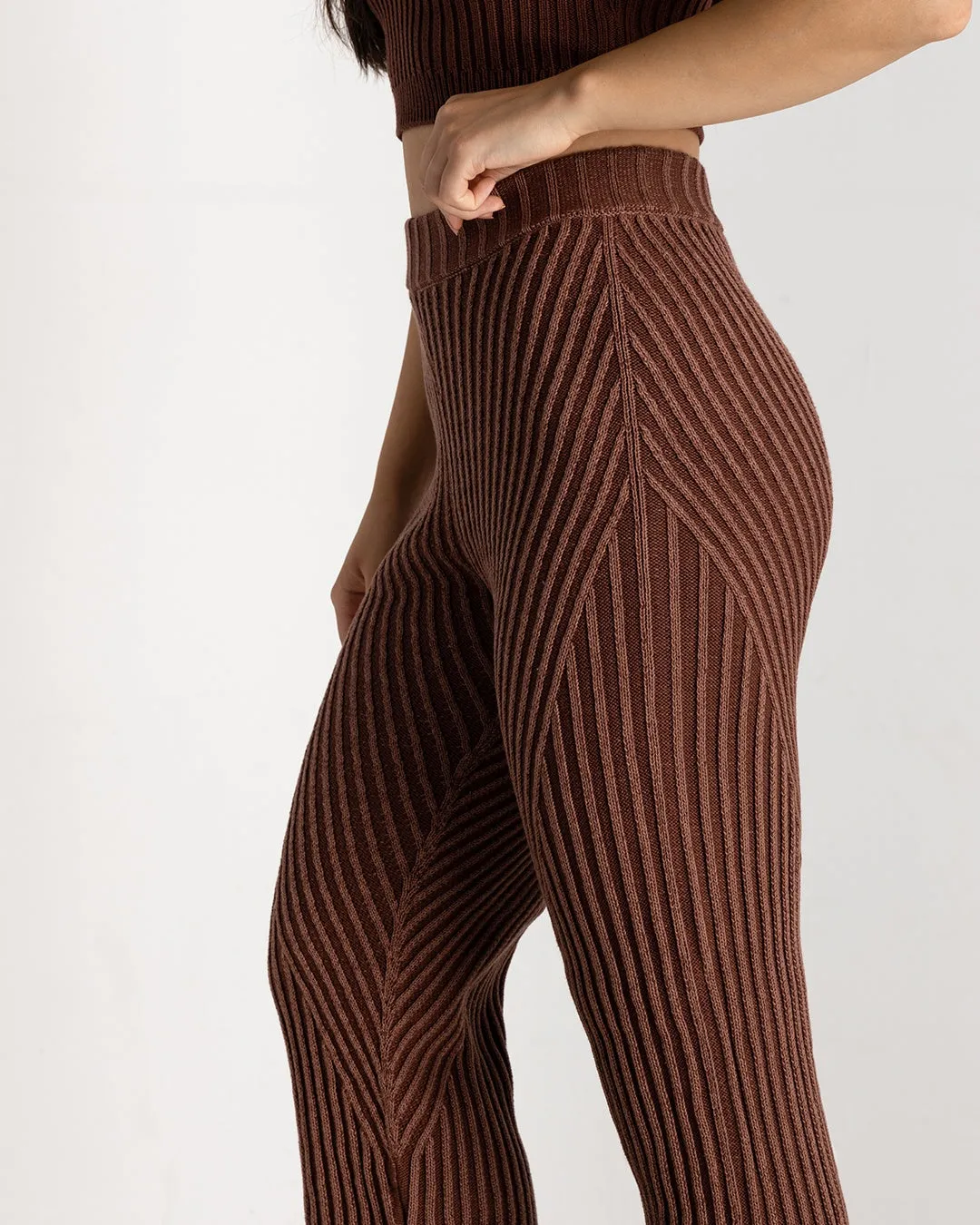 Two Tone Knit Pants | XS-3X