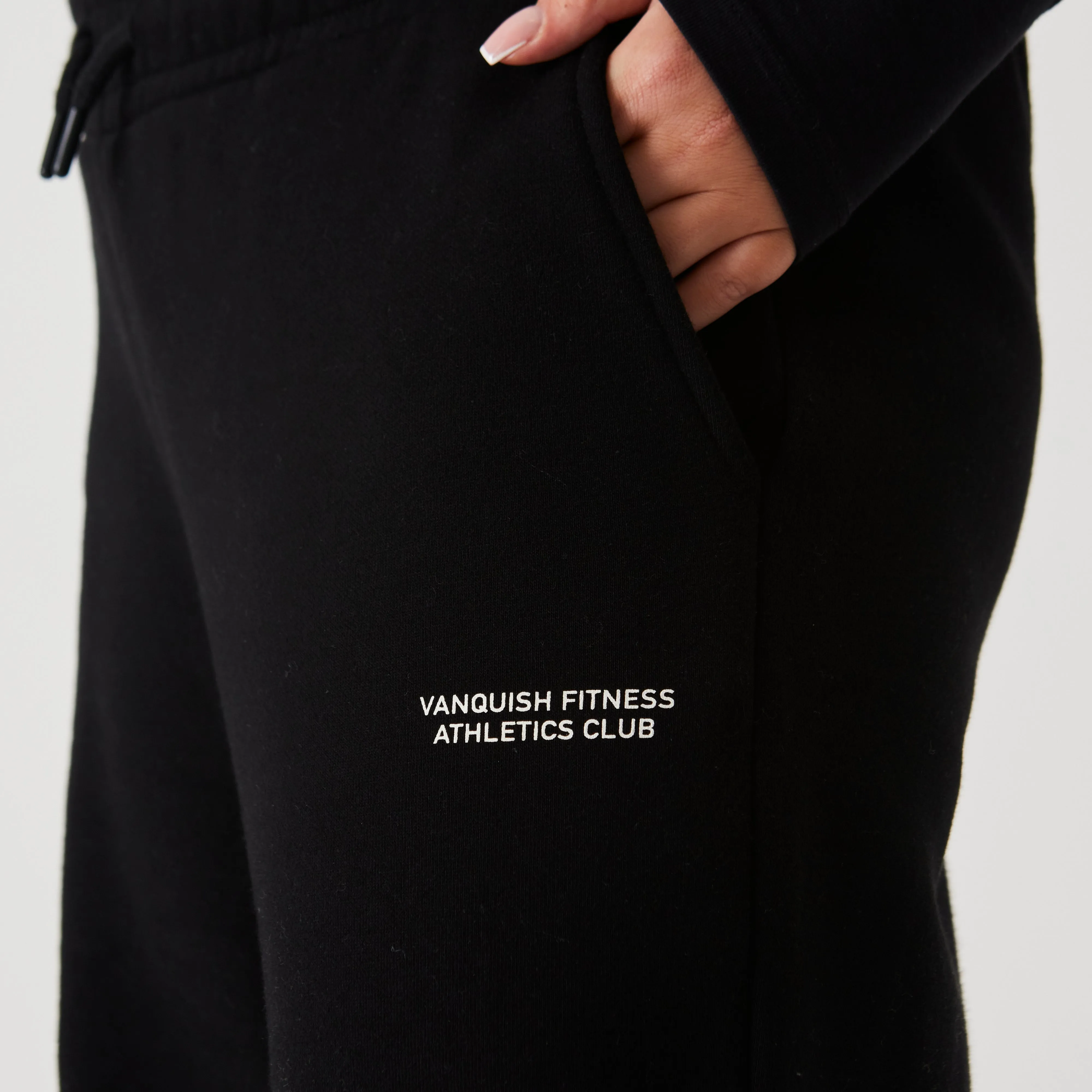 Vanquish Athletics Club Black Wide Leg Sweatpants