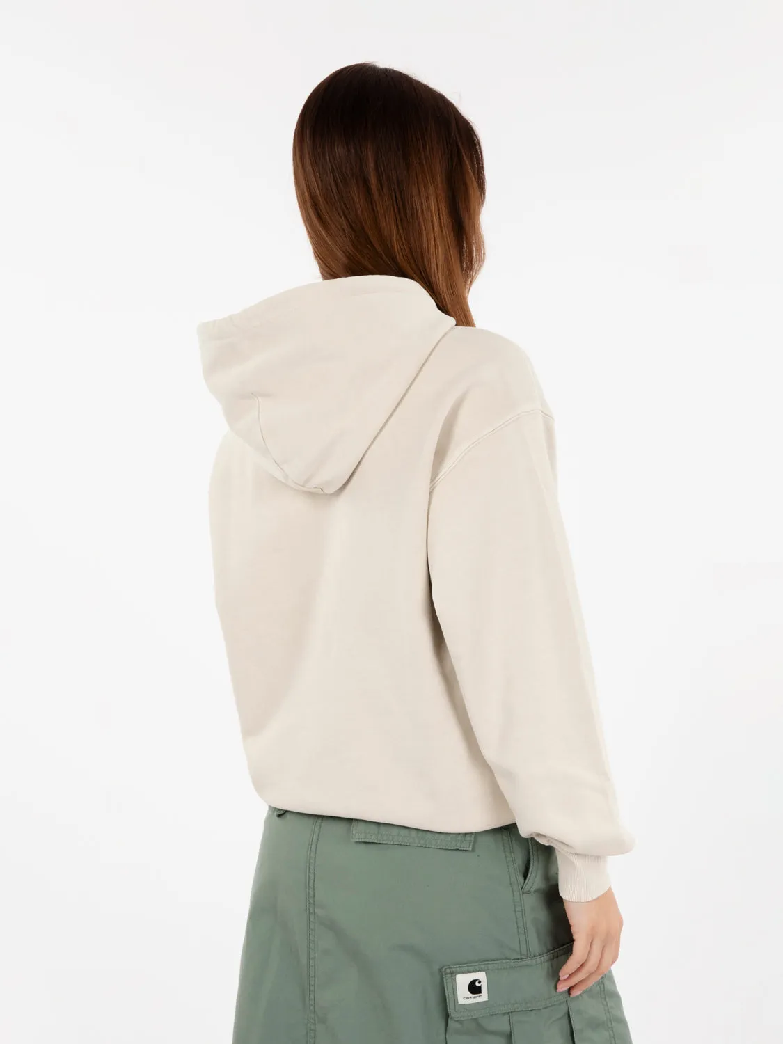 W' Hooded Duster sweat tonic