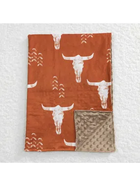 Western Skull Minky Blanket