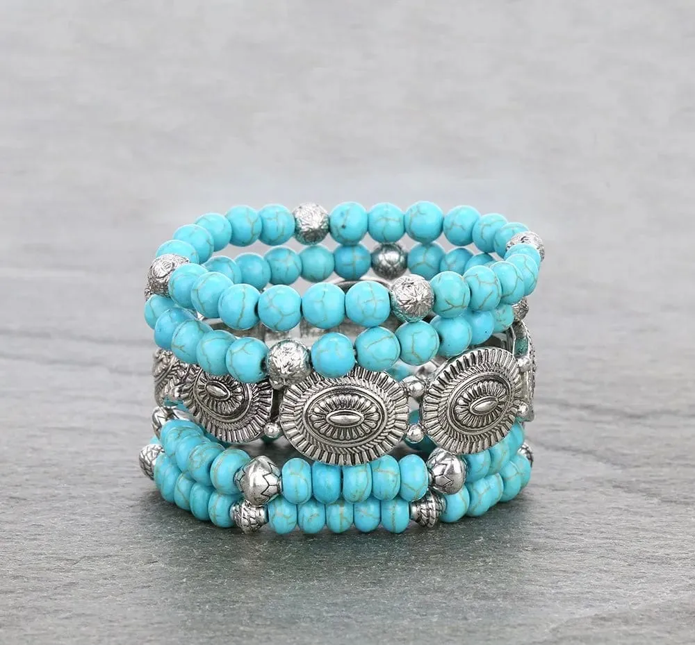 Wide western Turquoise bracelet